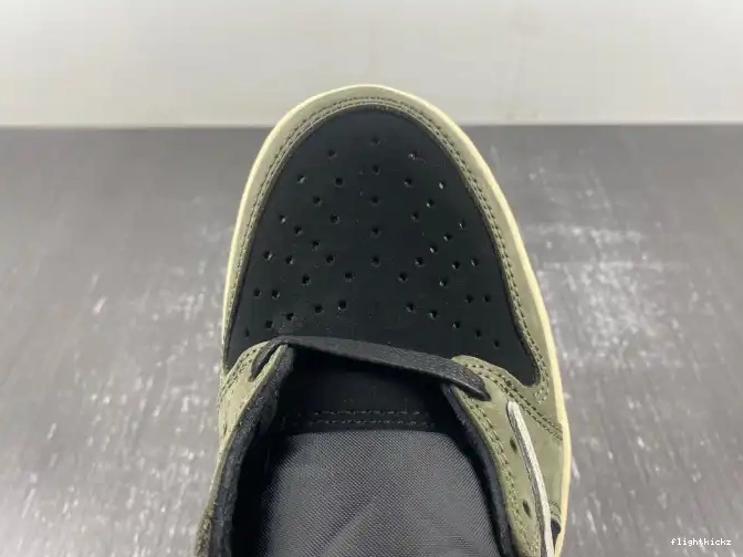 LOW X DM7866-002 JORDAN OG TRAVIS 'BLACK SCOTT OLIVE' SP 1 AIR 0506